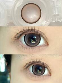 2pcs 14.5mm Large Diameter Colored Contact Lenses,Jewel Pattern,Non-Prescription Daily Disposable, Convenient For Traveling, Suitable For Mixed Daily Wear Halloween Costume Cosplay - Yearly Disposable - View 4