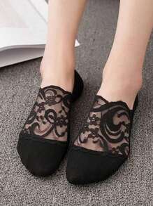 1/4 Pairs Women's Solid Color Invisible Socks, The Most Suitable For Spring And Summer Style, Cute And Comfortable Casual Socks - Multicolor - View 3