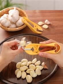 2pcs/1pc Stainless Steel Quick Garlic Peeling Artifact, Without Hurting Your Nails, Freeing Your Hands;