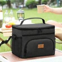 Large Capacity Leak Proof Lunch Backpack  Large Picnic Cool And Warm Insulated Bag Outdoor Storage Shoulder Bag