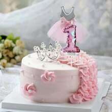 1 pieza Vela digital de cumpleaños decorada con mariposas brillantes de color rosa, decoración de pastel horneado adecuada para fiesta de cumpleaños, aniversario, celebración creativa y suministros de decoración de fiestas - Rosa - Ver 7