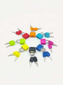 1pc Zinc Alloy Lock Luggage Padlock Hardware Accessories Lock Travel Accessories, Backpack, Gym Locker Lock, Suitcase Lock, Classroom Matching Game And More, Suitcase Locks With Keys, Metal Padlocks Luggage Padlocks, Multicolor Mini Small Padlock Keyed Padlock For School Gym