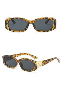 1 Stück klassische & vintage kleine Rahmen Modebrillen für Outdoor Reise Boho Schattierungen Strand Accessoires Strand Accessoires für Frauen Brillen Schattierungen Basics Herbst Winter Damenoutfits Kleidung Business Lässig Geschenke Leopard