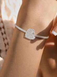 1 PC 925 Sterling Silver Twisted Heart Pendant Charm Pendant Ball Suitable For Bracelets DIY Women's Jewelry Valentines