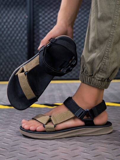 Sandalias transpirables de moda con punta abierta para hombres, zapatos casuales cómodos y antideslizantes, adecuados para actividades de senderismo y trekking al aire libre, primavera/verano