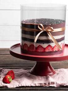 1 Rolle transparenter Mousse-Kuchenkragen, harte Kunststoff-Kuchenbegrenzung für Geburtstagstorte, Umrandungsfilm, Verdickung