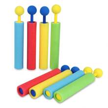2 piezas/4 piezas/12 piezas/20 piezas Pistolas de agua de colores vibrantes para niños: juguetes de agua de verano para piscina y playa, mini lanzadores de agua de espuma EVA con mecanismo de retroceso, acción de disparo de agua divertida, diversión en la piscina | Juguetes de agua vibrantes | Pistolas de agua de Eva