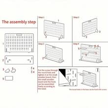 1 pieza Organizador de escritorio mini perforado de moda - Organizador de escritorio DIY, estantería de almacenamiento linda para niñas, apta para decoración de dormitorio, oficina y dormitorio