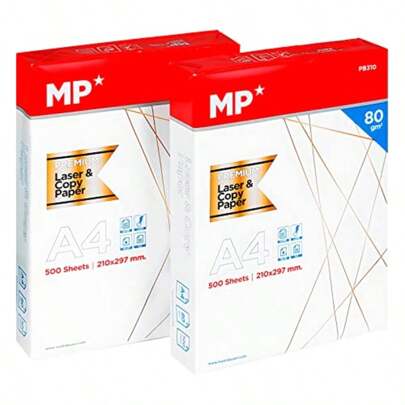 Opakowanie 500 arkuszy białego papieru ksero A4 o gramaturze 80 g/m² i rozmiarze 210*297 mm – można go używać do druku dwustronnego, atramentowego, laserowego, do pisania w biurze. Papier o gramaturze 80 g/m² jest grubszy – jest biały i jasny, drukowane dokumenty i umowy są gładkie i nie zacinają się, co zmniejsza straty wydruku, umożliwia drukowanie dwustronne, a cienie nie nakładają się na siebie.