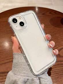 1 pieza Funda protectora de teléfono suave de silicona TPU transparente anti-caída compatible con iPhone 7P/8Plus/16/16PLUS/16PRO/16PROMAX/XR/XSMAX/11/11Pro/11ProMax/12/12Pro/12ProMax/13/13Pro/13ProMax/14/14Pro/14Plus/14ProMax/15/15Pro/15Plus/15ProMax, de moda/de alta gama/linda/