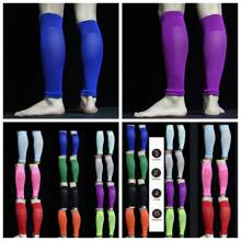 1 Coppia di protezioni per gambe da calcio professionali ad alta elasticità, design a singolo strato con tasche e fori di aerazione in rete traspirante
