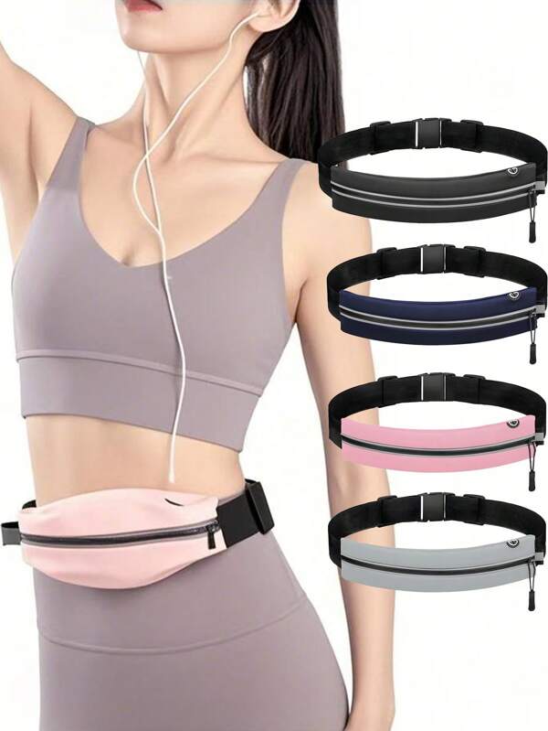 1pc Comfortable Waterproof Breathable Single Pocket Waist Bag, Simple Close-Fitting Fitness Yoga Bag For Running And Yoga