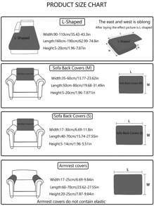 1pc Elastic Sofa Cover, Anti-Slip Anti-Splash All-Inclusive Cloth Thick Sofa Seat Cushion Cover, Machine Washable, Dust Proof, Pet Friendly, Suitable For Bedroom, Office, Living Room, L-Shaped Sofa And 1/2/3/4 Seater - Beige - View 4