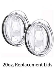 1 件/2 件水瓶盖，20 盎司替换盖，20 盎司细长替换盖，玻璃杯替换盖，塑料防溅盖，防溢细长玻璃杯盖，用于口杯，玻璃杯保温杯，返校用品 - 彩色 - 查看 11