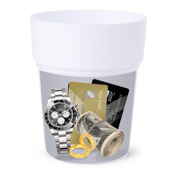 1 Stück Blumentopf mit verstecktem Safe & Geheimfach, Geheimversteck Schlüsselversteck, Schlüssel verstecken Geheimtresor