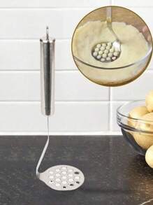 1 Piece Of New Stainless Steel Compactor For Mashed Potatoes, Household Auxiliary Food Compactor, Potato Compactor, Kitchen Compactor, Small Tool For Mashed Potatoes, Kitchen Small Tool