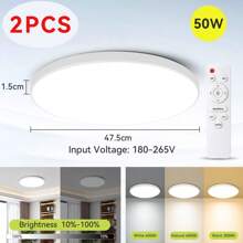 Bluetooth Smart Ceiling Light, RGB Dimming, Alexa Voice Control, Decorative Ceiling Panel Light, Large Size Panel, 220V Remote Control LED Ceiling Light, 1pc/2pcs Set, 3-Color Adjustable/RGB Adjustable, Suitable For Bedroom/Kitchen/Living Room/Kids Room/Entrance/Closet/Garage/Corridor/Entertainment Room/Computer Room/Hallway/Dressing Room/Rental House/Small Room/Streaming Room, Select Appropriate Size Based On Usage Needs - Ceiling Light Remote Control - View 15