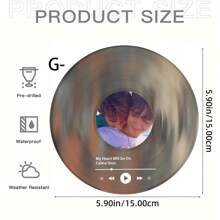 Graduation Season 1pc Vinyl Acrylic Record, Personalized Song & Photo Plaque, Couple, Family, Loved One, Unique Home Decor Gifts, Custom Music & Photo Decoration, Ideal For Valentine's Day, Mother's Day, Father's Day, Anniversary, Special Occasion - Acrylic-round - View 15