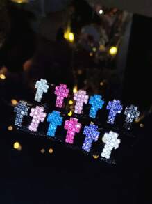 Ascension Day Cross CZ Crystal Earring Stud For Mean And Women 1 Pair