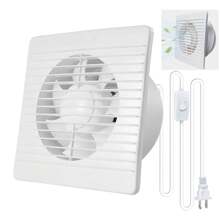 Extractor de Aire Silencioso Ventiladores Elimina Olores, Vapor y Húmedad para Baño Cocina 4 Silencioso - Tipo de Enchufe A USA (110-127V) - Ver 9