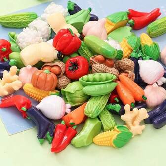 Realistic Mini Vegetable Miniature Models, Tiny Fake Fruit Vegetable Ornaments, Home Decor, Kitchen Toys, Party Favors, Gifts