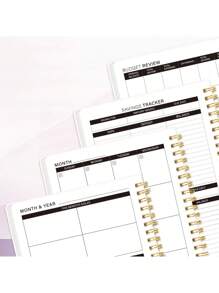 Trees 1 szt. Plan budżetowy – miesięczny organizer finansowy z notatkami do śledzenia wydatków, zaprojektowany do efektywnego zarządzania pieniędzmi, niedatowany plan finansowy/księga rachunkowa, gotowy do użycia – prezent dla mężczyzn w formacie A5