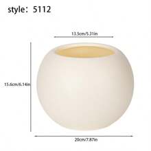 1 pieza Maceta de cerámica extra grande, Maceta de plástico con bola de piedra artificial, Maceta de pie para planta artificial, Maceta redonda de plástico de doble capa de gran diámetro, Maceta para suculentas con bandeja, Maceta para árbol, Bola redonda grande para decoración del hogar, Maceta para planta artificial verde para hotel