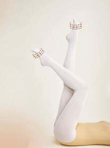 1pc Velvet Ballet Tight Tights, High Elasticity Dance Leggings - View 2