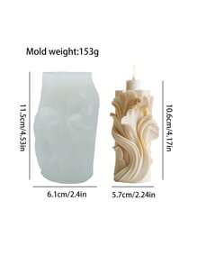 1 pieza Molde cilíndrico en espiral para velas - Molde de silicona DIY para hacer jabones y velas aromáticos hechos a mano - Antiadherente, fácil de usar, perfecto para hacer velas y jabones con forma de perro lindos