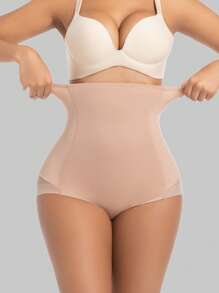 Women's High-Waist Tummy-Control Sheer Ice Silk Seamless Shapewear Underwear For Butt Lifting - Apricot - View 6