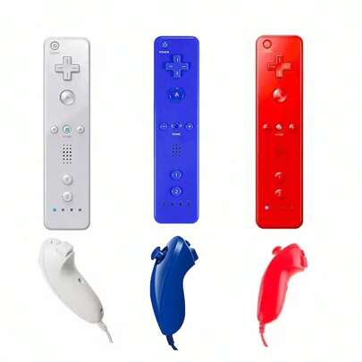 Controle remoto sem fio 2 em 1 Joypad com controle Nunchuks para Wiis Motion Plus integrado para Wiis U Gamepads Joystick