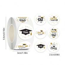 2025 Graduation Stickers, 2025 Graduation Labels, Round Adhesive Stickers, Gift Packaging Bag Labels, Gift Tags, Graduation Congratulations Stickers, Graduation Decorative Stickers, Sealing Stickers, Self-Adhesive, Class Of 2025, Envelopes, Graduation Cards, Graduation Cap Stickers, Graduation Ceremony & Party Decorations, Graduation Gifts, Holiday Decorations, 2.5cm/3.5cm