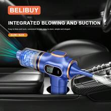 Potente aspiradora para coche y hogar - Recargable USB, incluye accesorios, cuerpo de resina ABS, batería de litio de 2000mAh, dispositivo portátil para polvo | diseño elegante | Acabado elegante, dispositivo de limpieza para el hogar, adecuado para el cuidado de sofás y suelos.