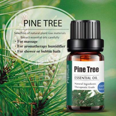 1 botella de Aceite Esencial de Aromaterapia de Pino KANHO de 10ml 0.33fl.Oz, selección de ingredientes naturales de materias primas vegetales naturales, agrega fragancia para difusores, humidificadores, regalo para amigos KH-003