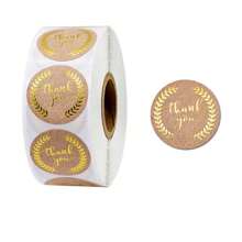 500pcs/Roll Foil Thank You Baking Sticker Labels - Multicolor - View 1