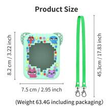 Silicone Protective Cover For BitzeeInteractive ToyDigital Pet Beezeepet Electronic Pets, Colorful Cartoon Animal & Food Pattern, Super Cute & Fun Gift For Kids, Full Body Protection, Soft Silicone, Anti-Drop Anti-Scratch, With Lanyard (Note: Only The Protective Cover And Lanyard Are Included, The Device Is Not Included) - Multicolor - View 8