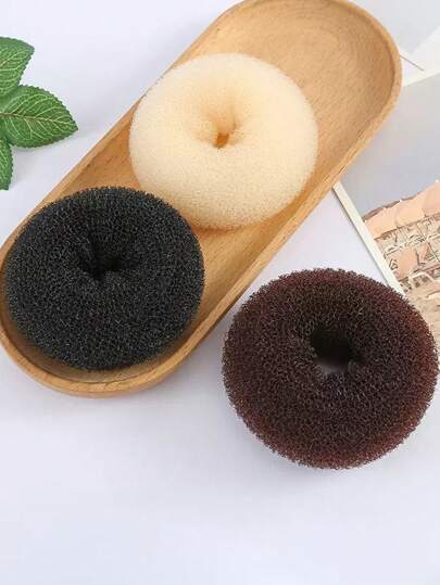 Bộ 3 dụng cụ tạo búi tóc hình bánh donut cho nữ, dụng cụ tạo kiểu tóc búi phồng, kẹp tóc búi, phụ kiện tóc kiểu Hàn Quốc, dây buộc tóc, dây chun buộc tóc, dây thun buộc tóc, dụng cụ tạo kiểu tóc, phụ kiện làm đẹp tại nhà.