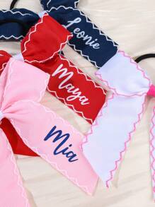 1 قطعة شريط شعر فتاة مزين بفيونكة، هدية مخصصة للفتيات، ربطة شعر ساتان للأطفال، طباعة الاسم، ربطة شعر بسيطة للأطفال، اكسسوارات شعر، متعددة الوظائف، زخرفية، حرف، أنيقة، حديثة، ملونة، جميلة، عادية، مخصصة، شخصية، فريدة، مخصصة، هدايا مثالية للرجال، هدايا مثالية للنساء، للأطفال، ليلة الحفلات، السفر، المدرسة - متعدد الألوان - مشاهدة 4