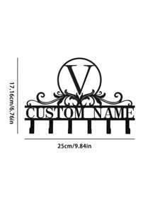 Personalized Key Holder Wall Mount - Custom Family Name Key Holder For Wall, Metal Key Rack Hook Organizer, Coat Rack, Key Hanger Wall Decor For Kitchen, Entryway, Bedroom, Hallway,Chic Autumn