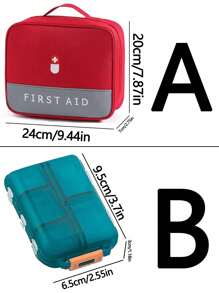 1pc Medical Organizer, Multi-Functional First Aid Bag, Medicine Pouch, First Aid Box, Medical Supplies, Multi-Layer Medicine Organizer Box, Pill Storage Box, Camping & Hiking Essential, Travel Accessory, Storage Box Medicine Box Home First Aid Kit Handbag Outdoor Large Storage Bag Medical Bag Portable Travel Medical Pack Travel First Aid Bag Medicine Storage Bag Home Medical Bag Epidemic Prevention Bag Health Bag