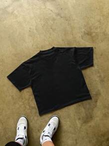 Men's Casual Letter & Figure Printed Short Sleeve T-Shirt, Spring/Summer