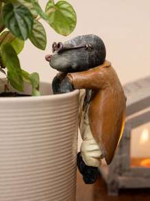 1pc Resin Cute Eye Mouse, Rabbit, Snake Garden Decorative Statue, Suitable For Garden, Lawn And Patio, Outdoor Gardening Decor, Hanging On Planters, Indoor Decoration Figurine, Planter Decor, Perfect For Garden, Yard And Home Decor, Ideal Gift For Mother's Day, Valentine's Day, Thanksgiving, Graduation