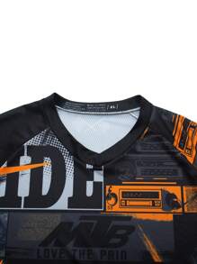 TELEYI MTB Jersey Downhill Racing T-Shirt For Cycling, Motorcycle, And Off-Road Biking, Long-Sleeve Sports Top.