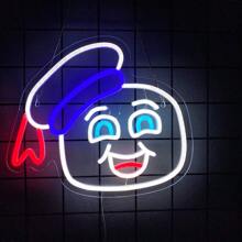 Neonowe znaki dekoracyjne z serii anime, w tym dinozaury / koty szczęścia jedzące makaron / kot i księżyc z anime / postać z anime / kupidyn / chmury z anime, neonowe światła LED do dekoracji ścian, dekoracja pokoju gier, nadająca się do sypialni, pokoju gier, pokoju e-sportowego, męskiej jaskini, baru, klubu, prezentu urodzinowego, zasilana przez USB, energooszczędna, bez ogrzewania, w zestawie łańcuszek do zawieszania, łatwa instalacja