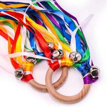 彩色緞帶戒指孩子們的舞蹈道具玩具