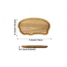 Bandeja de servir de madera de acacia natural, decoración rústica minimalista para el hogar, bandeja para sushi, pastel, pan, café, té y barbacoa