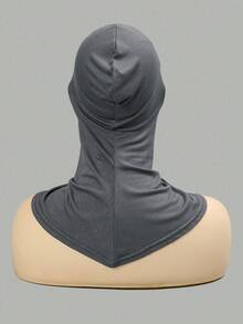 2pcs Women's Fashion Solid Color Elastic Chin Cover Tubular Headband/Neck Warmer - 05-black+Dark Gray - View 6