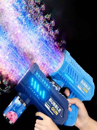 1套29孔泡泡枪电动自动吹泡泡机儿童便携式户外婚礼派对玩具儿童生日礼物礼品（不含泡泡液和电池）电动吹泡泡机，儿童自动吹泡泡机，儿童吹泡泡机户外玩具适合儿童生日礼物万圣节礼物（部分配件颜色随机）