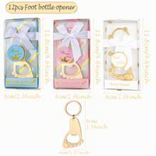 Zestaw otwieraczy do butelek w kształcie breloczka o długości 12 stóp (3,6 m) na baby shower, aby goście mogli ujawnić płeć i preferencje, przyjęcia urodzinowe, wydarzenia z wręczaniem prezentów, prezenty walentynkowe, artykuły kuchenne i barowe, upominki na przyjęcia - Wielokolorowe - Zobacz 5