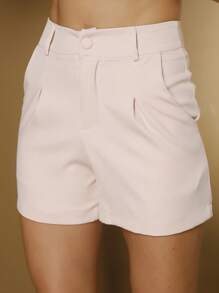 Tailoring Set |No Belt|Sleeveless|Vest And Shorts With Bag Tailoring Fabric - 淺粉色 - 查看 4